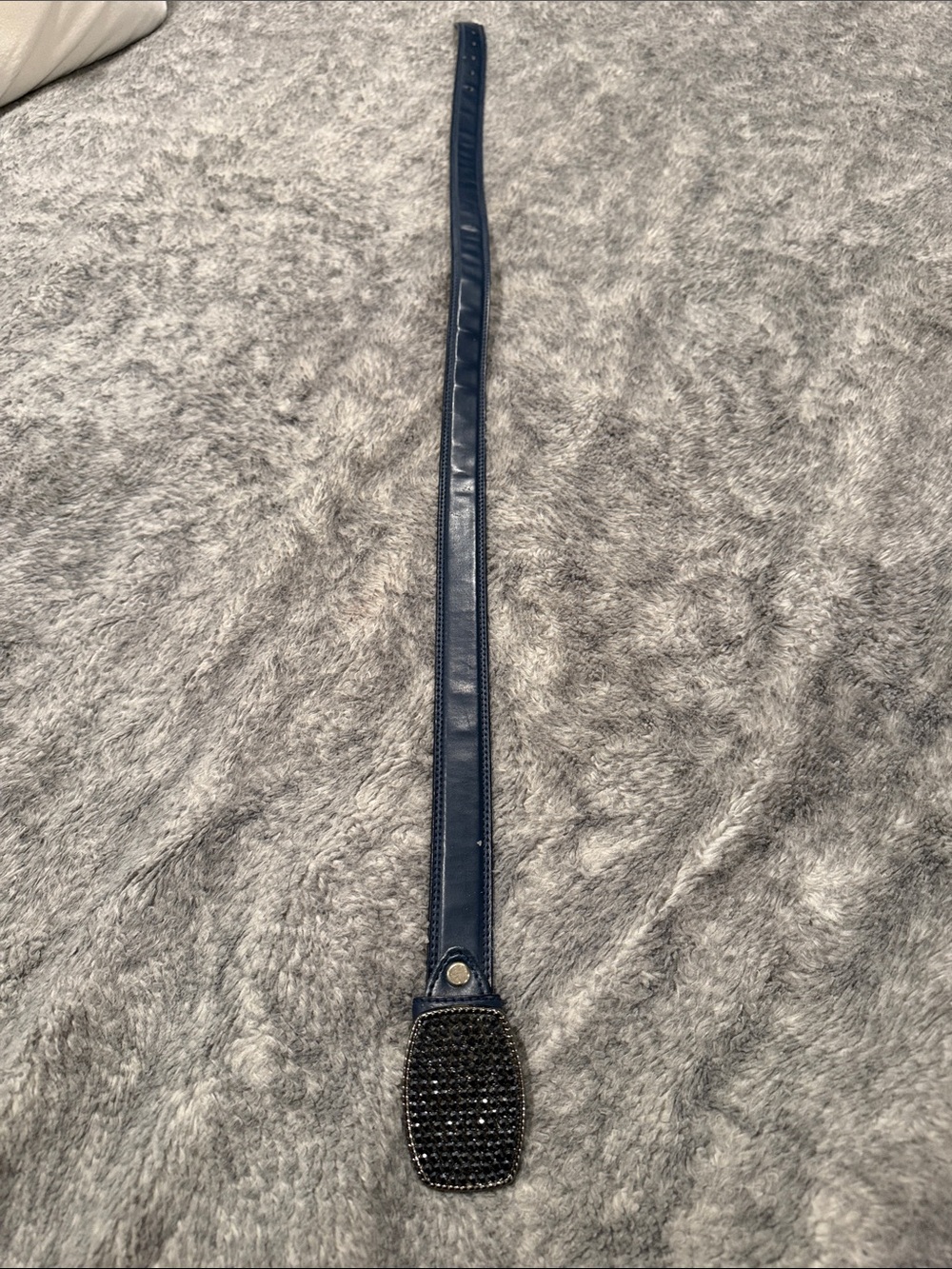 Women's Navy Blue Crystal Accent Belt
